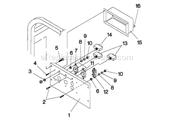 Page B Diagram and Parts List for 1305-0  Briggs and Stratton Generator